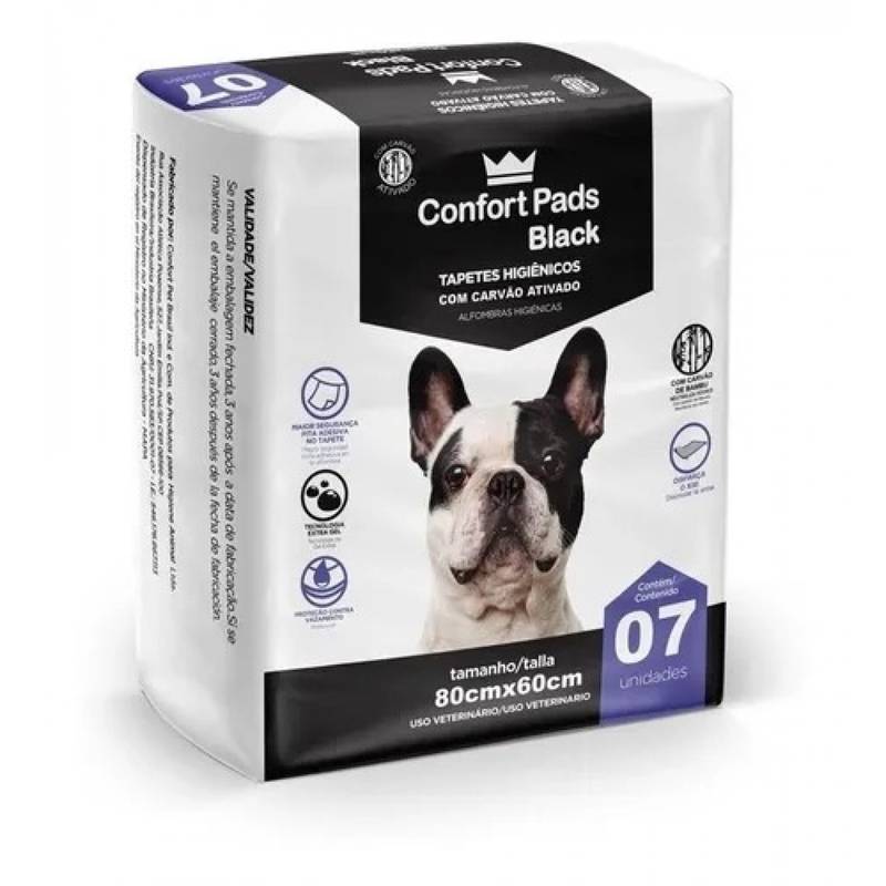 Tapete Hig Confort Pads Black 80 X 60 Cm 7 Unidades Un