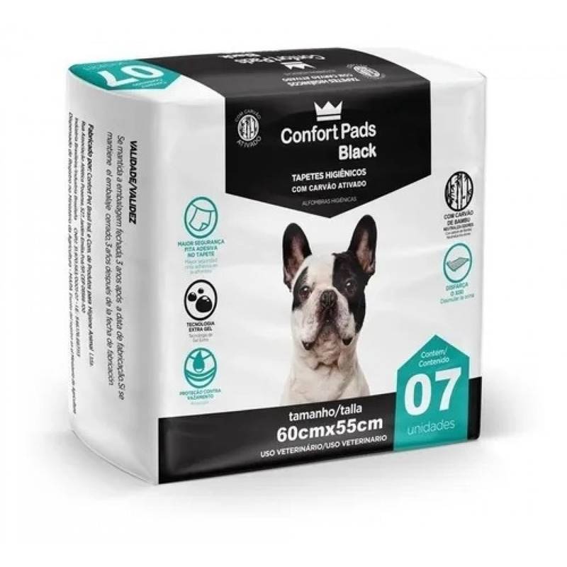 Tapete Hig Confort Pads Black 55 X 60 Cm 7 Unidades Un