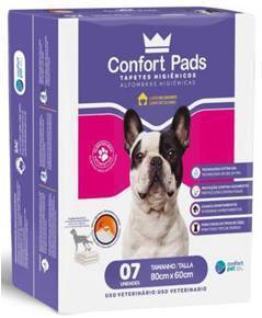Tapete Hig Confort Pads 80 X 60 Cm 7 Unidades Fardo Com 20 Pcts