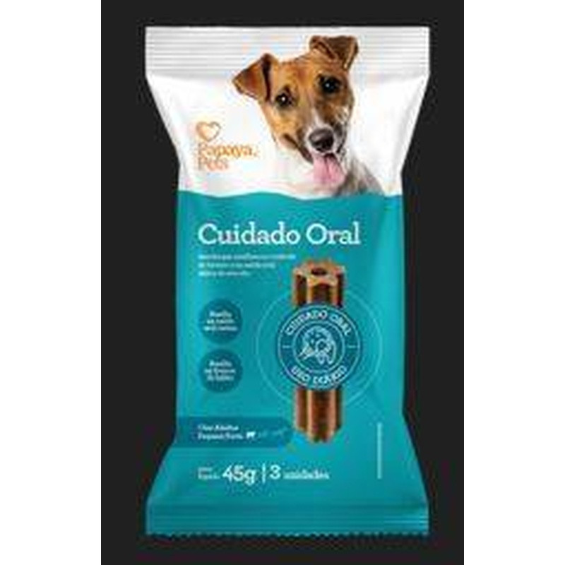 Cuidado Oral Papaya Pets 45g Pequeno Porte 3und Un
