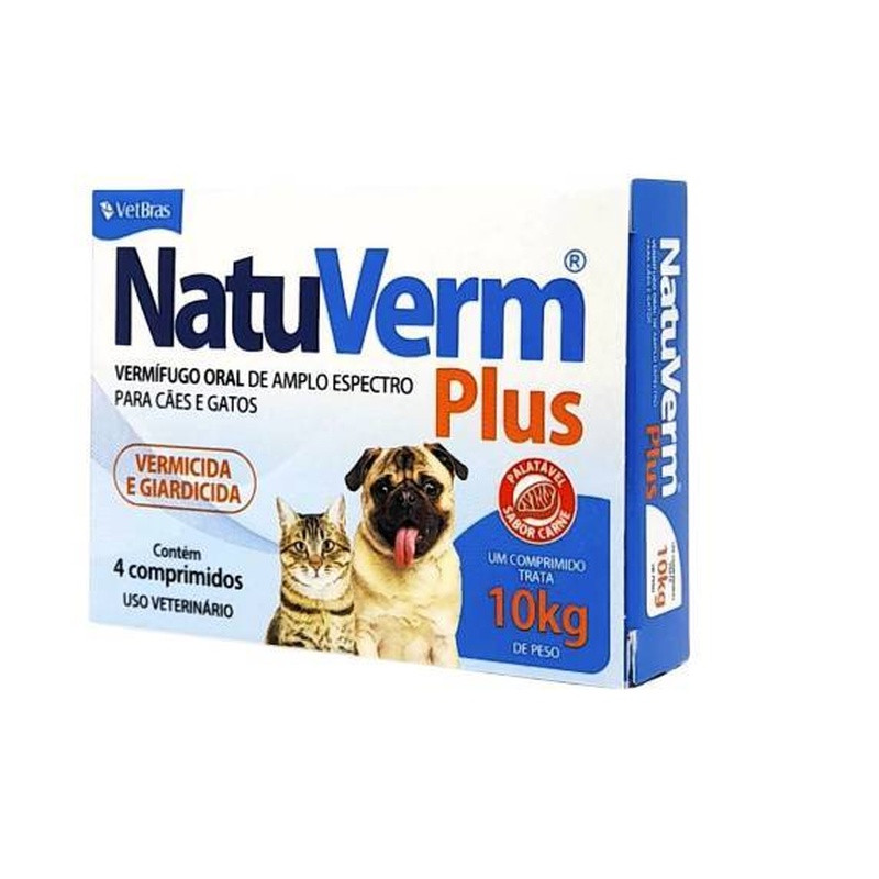 Natu Verm Plus 660mg Comprimido Cart C/04 Comp. Un