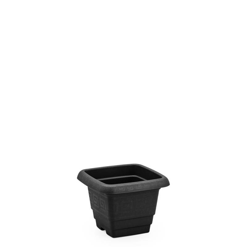 Vaso Quadrado Pp 650 Ml Preto Un