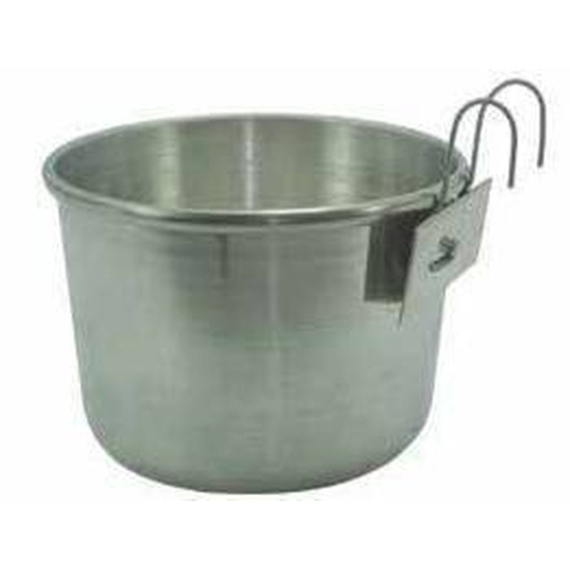 Caneca P/ Passaros Aluminio Gancho G Pct Com 6un.