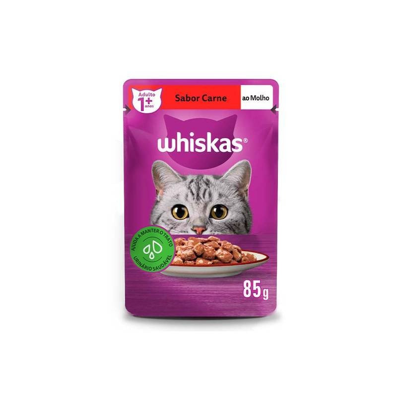 Whiskas Sache Carne Dp 85g Caixa Com 40x85gr
