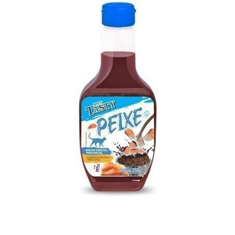 Molho Ipet Tasty Cat Peixe 250g Caixa Com 12 Un.