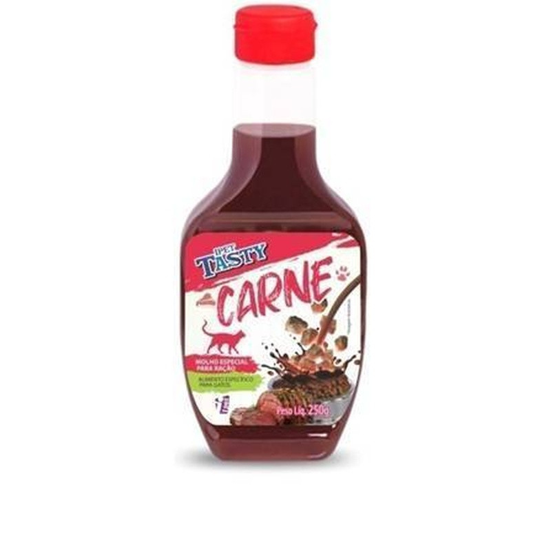 Molho Ipet Tasty Cat Carne 250g Caixa Com 12 Un.