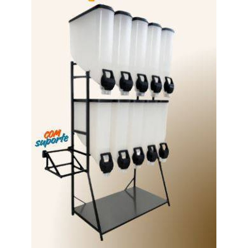 DISPENSER PLASTIPENSER 40 LITROS X 10 COM SUPORTE