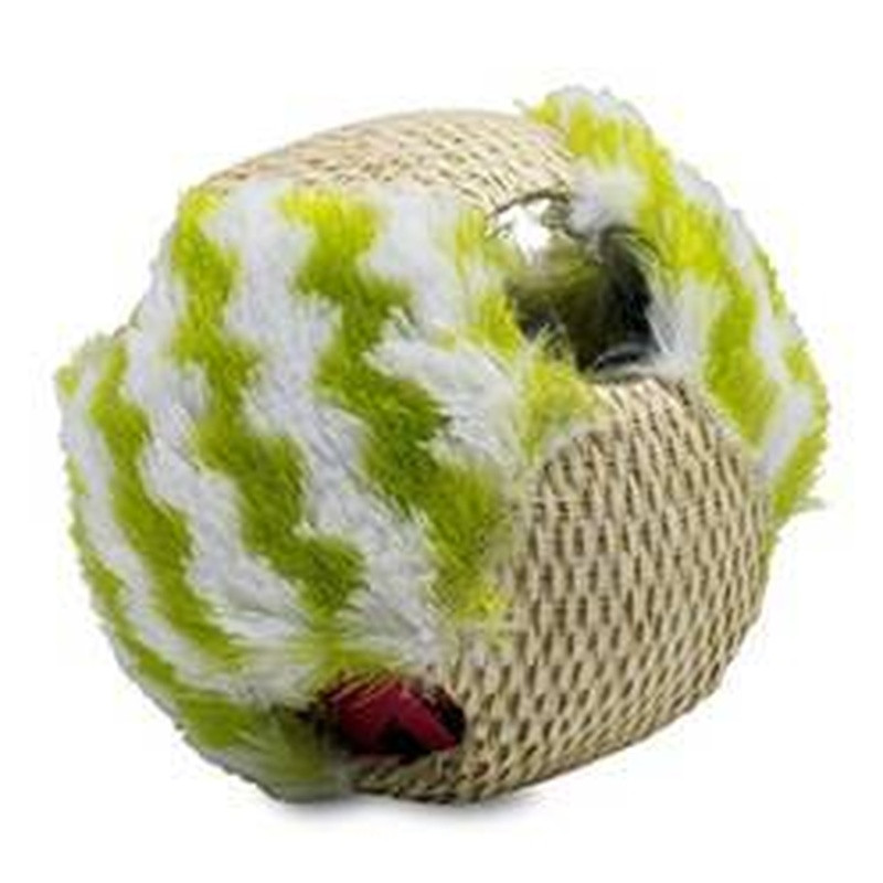BRINQUEDO PELUCIA BOLA GRANDE COM BOLA GUIZO 10CM (CAT067) UN