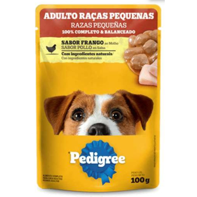 Pedigree Sache Adulto Raça Pequena Frango 100gr Caixas Com 36x100gr