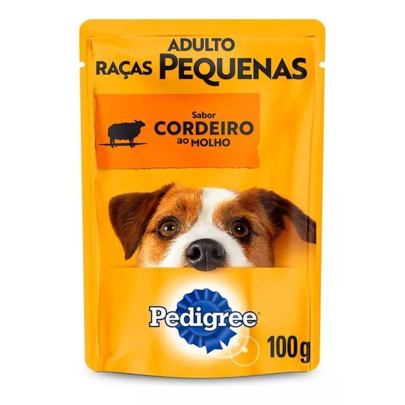 Pedigree Sache Adulto Raça Pequena Cordeiro 100gr Caixas Com 36x100gr
