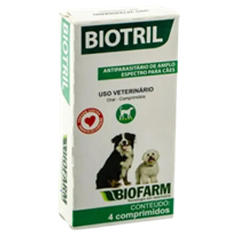 Pet Biotril C/ 4 Comprmidos Unidade