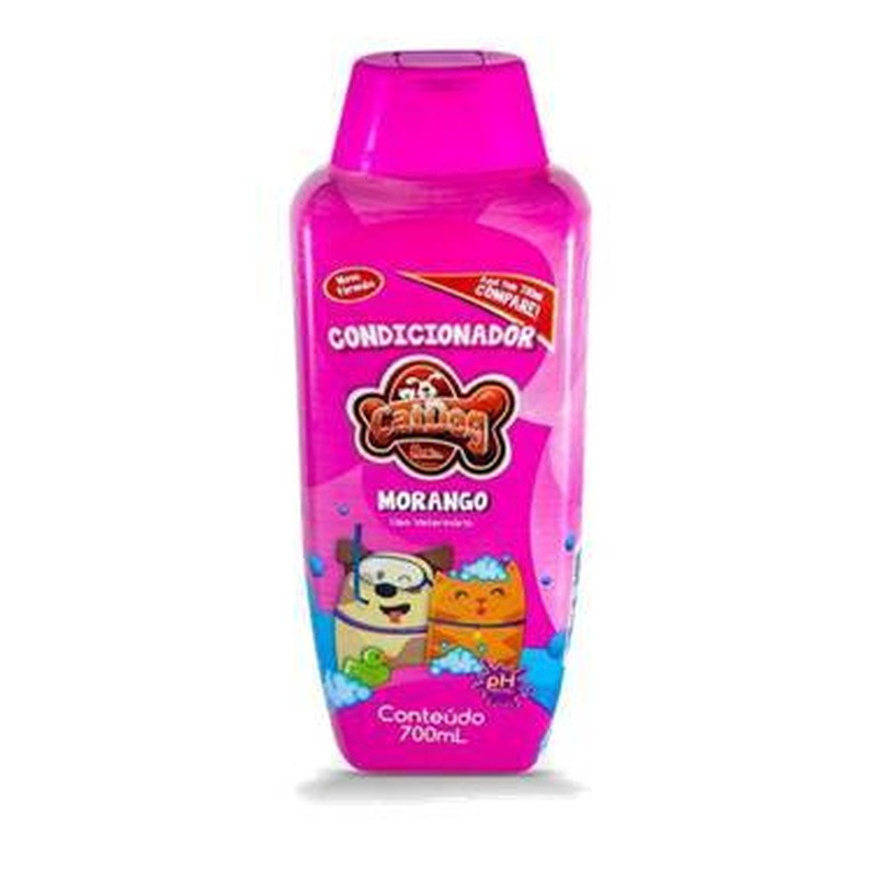 Creme Condicionador Pet Morango Cat Dog 700 Ml Un