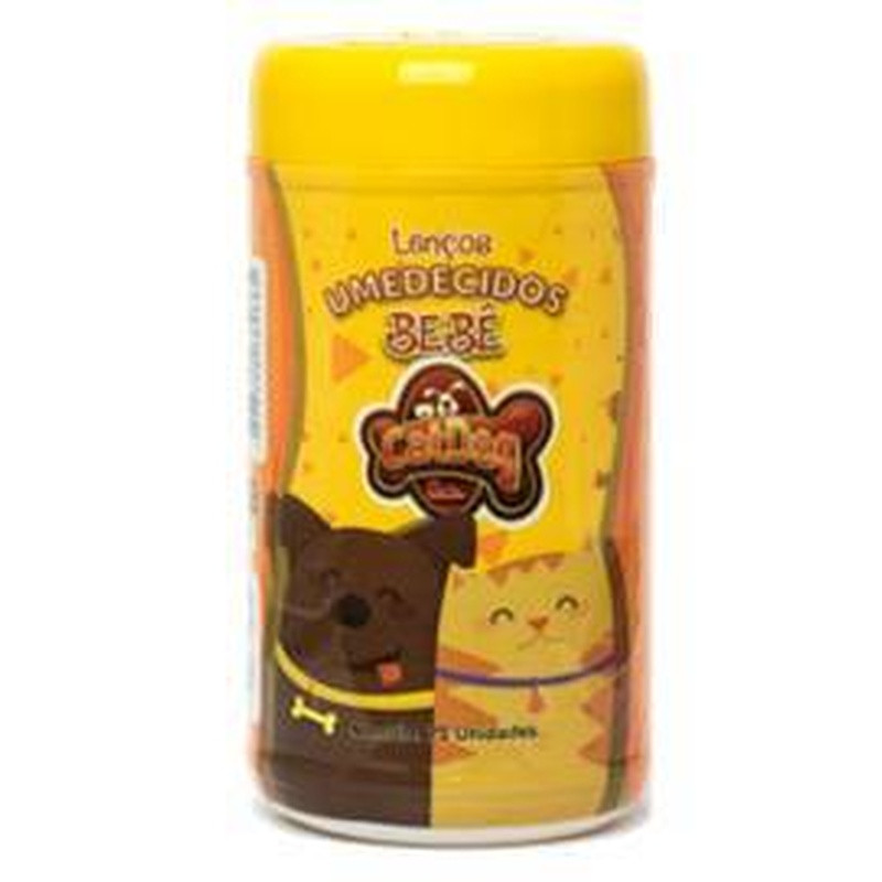 Lenco Umedecido Cat & Dog Pet Bebe 75 Unidades Un
