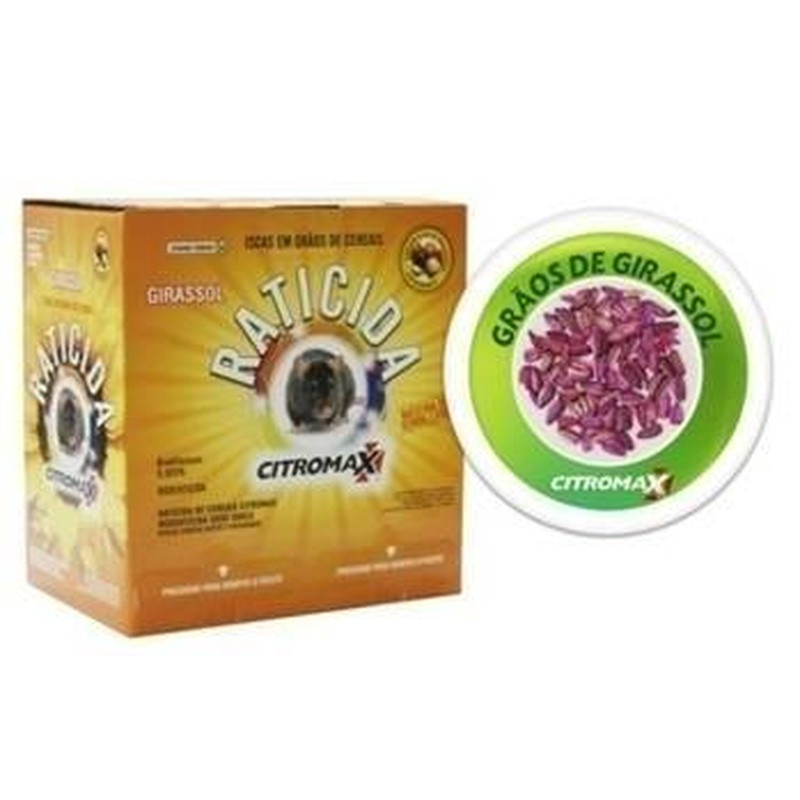 Raticida De Girassol Citromax 1kg (40 X 25gr) Un