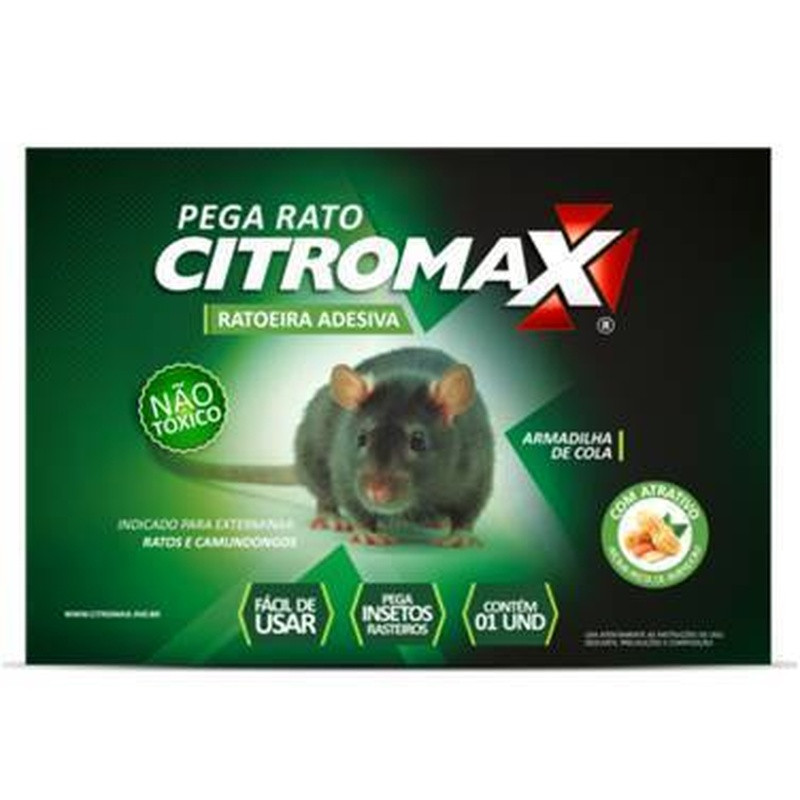 Cartela Pega Rato Citromax Cx Com 12 Cartelas