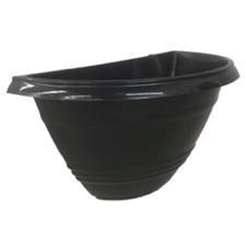VASO DE PAREDE PRETO 21X10 CM UN