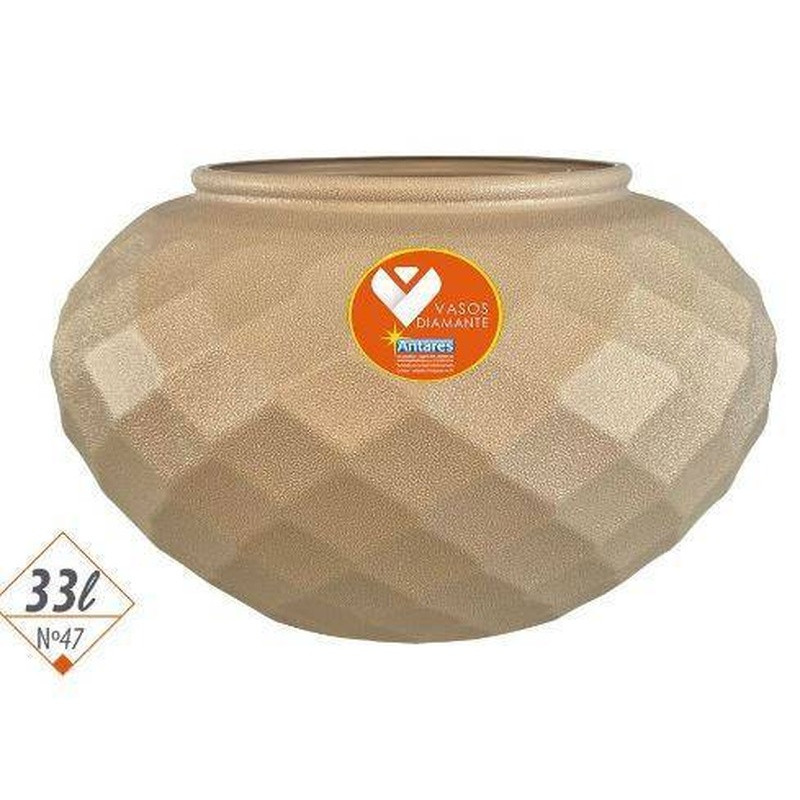 Vaso Diamante Redondo N 39 - 19 Lts - An Un Areia