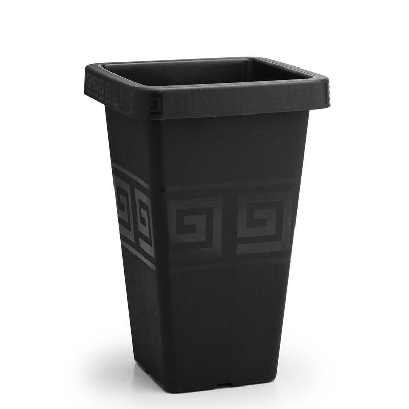 Vaso Grego Quadrado 29,5 Litros Preto Un