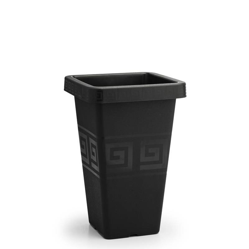 Vaso Grego Quadrado 19,5 Litros Preto Un