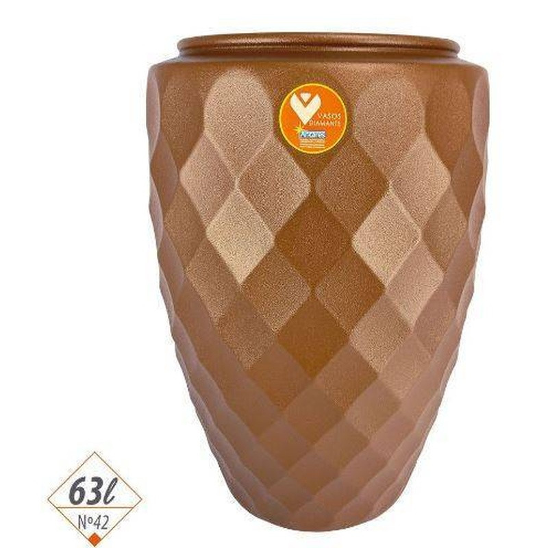 Vaso Diamante Alto N 44 - 86 Lts - Antares Un Terracota