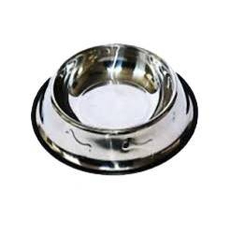 Comedouro Inox Com Desenho De Patas 22cm Un