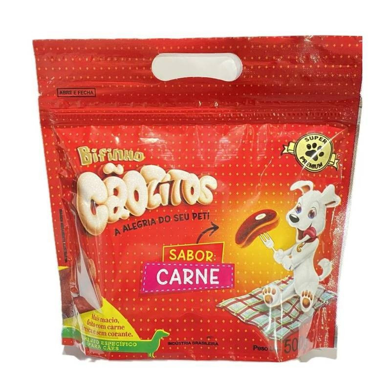 Bifinho Caozitos Carne Pouch 500g Caixa Com 12 Un.
