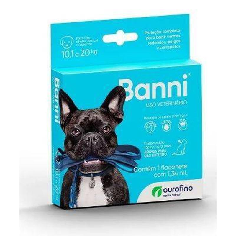 Banni Endectocida Topico Para Caes 1,34ml Un