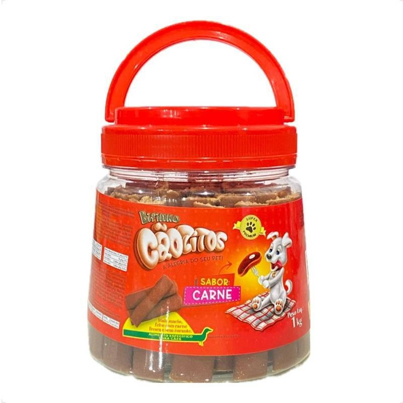 Bifinho Caozitos Carne Pouch 1kg Un