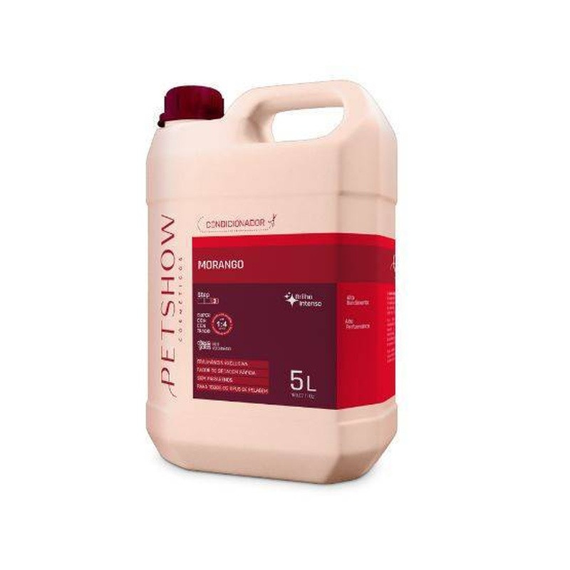 Condicionador De Morango 5 Lt Pet Show Caixa Com04 Und