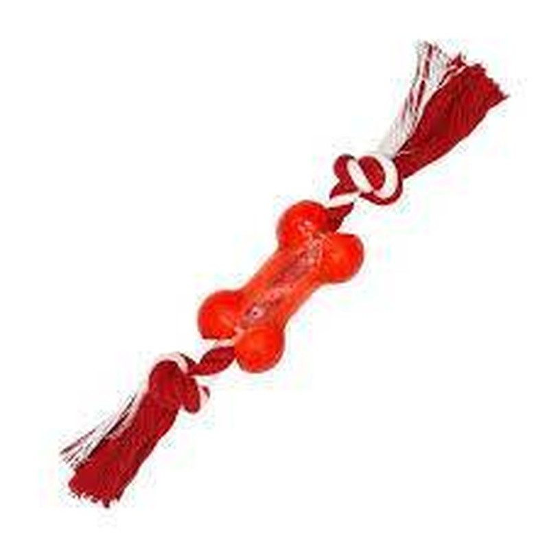 Brinquedo Corda Detalhe Ossinho 24cm - J0358 Un Vermelho