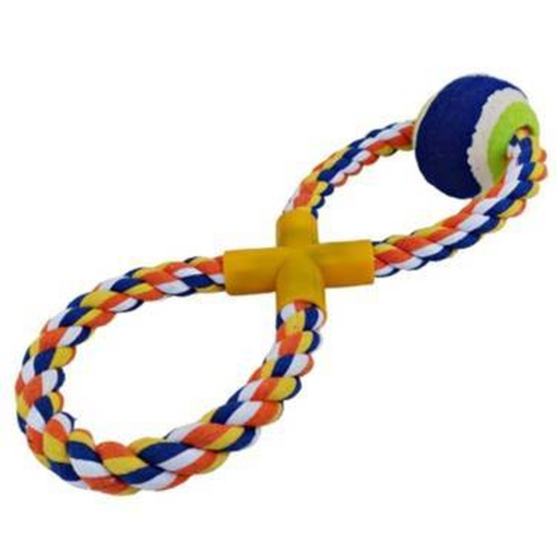 Brinquedo Corda Formato Em Oito Com Bola J0355 Un