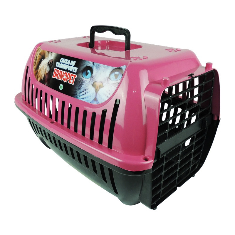 Caixa De Transporte N3 Brinqpet Un Rosa