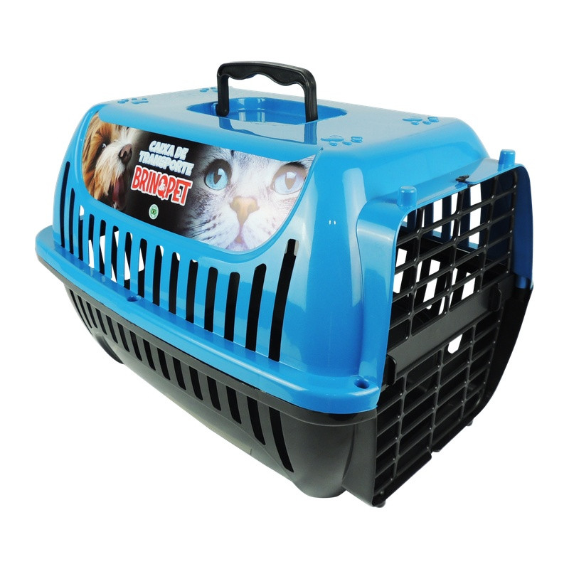 Caixa De Transporte N3 Brinqpet Un Azul
