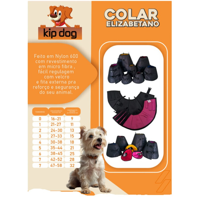 Colar Elizabetano Confort Nº 02 Kip Dog Un