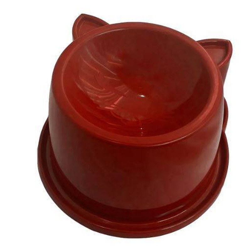 Comedouro Anatomico Gato Luxo Durapets Un Vermelho