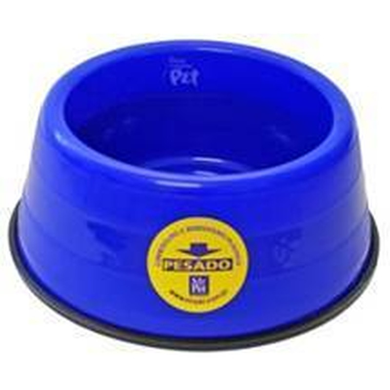 Comedouro Plastico Pesado 2500 Ml Un Azul