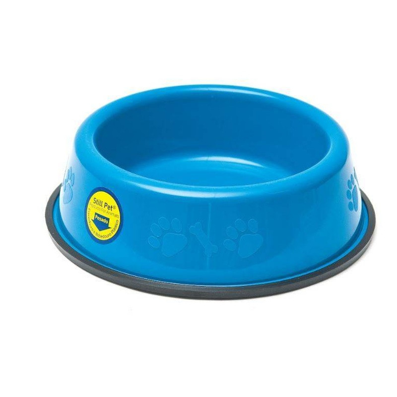 Comedouro Plastico Pesado 300ml Un Azul
