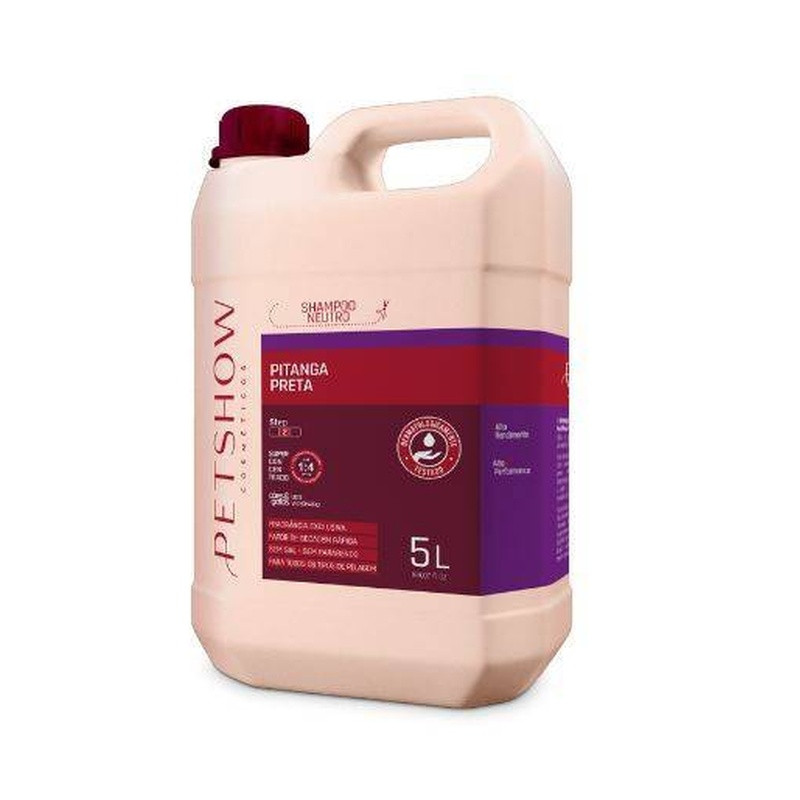 Shampoo Neutro Pitanga Preta 5 Lt Pet Show Caixa Com04 Und