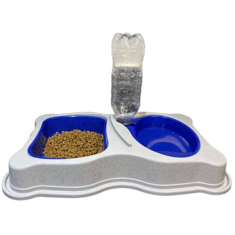 Comedouro/Bebedouro Dualdog Durapet Un Azul