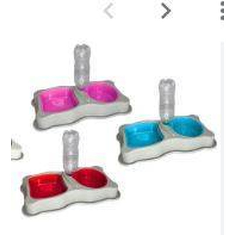 Comedouro/Bebedouro Dualdog Durapet Un Vermelho